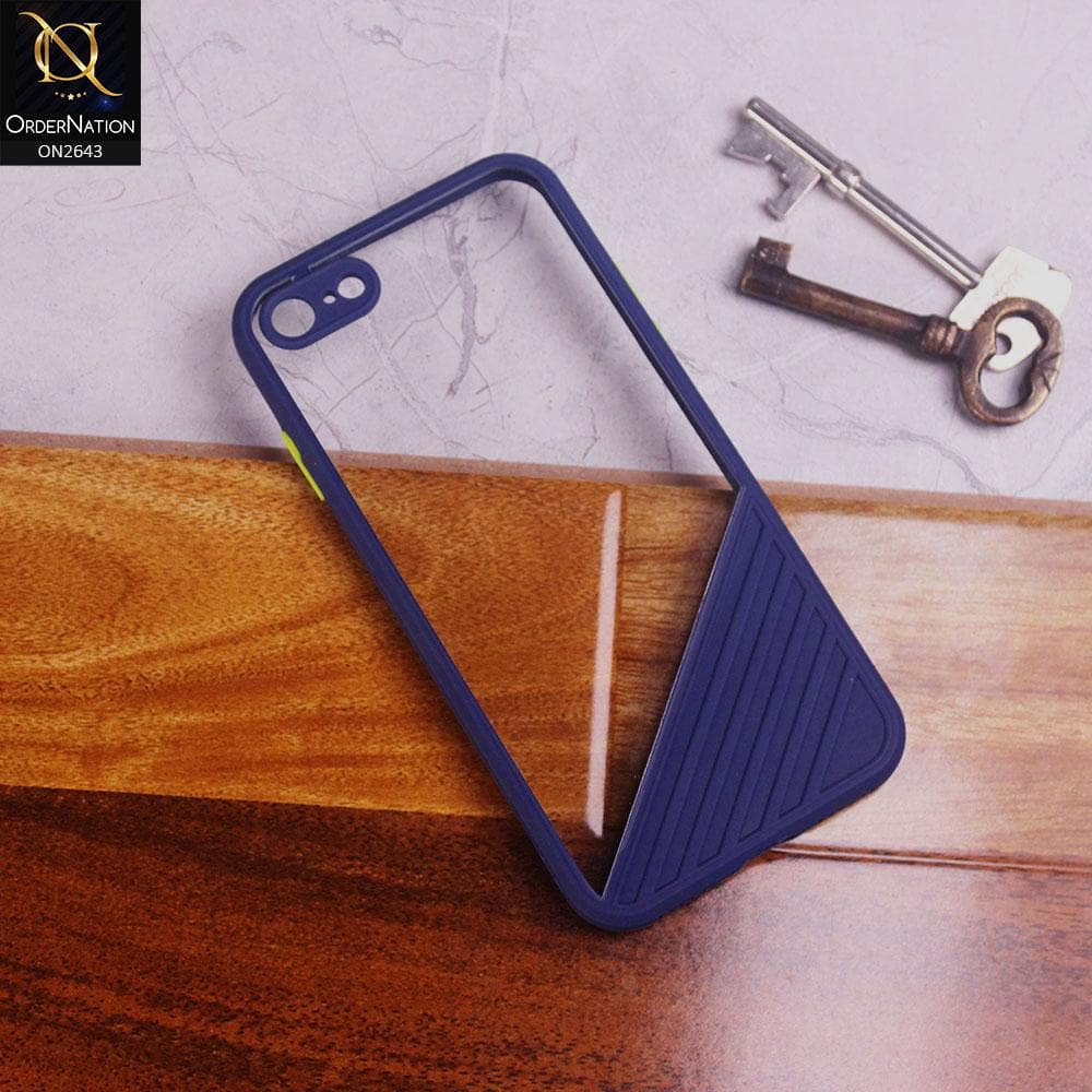 iPhone 6S / 6 Cover - Blue - New Stylish Dual Touch Transparent Soft Triangle Case