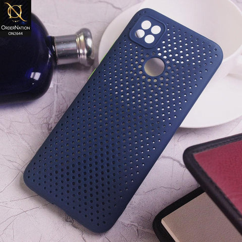 Xiaomi Redmi 9C Cover - Blue - Cooling Breathing Mesh Soft Rubber Feel Phone Case