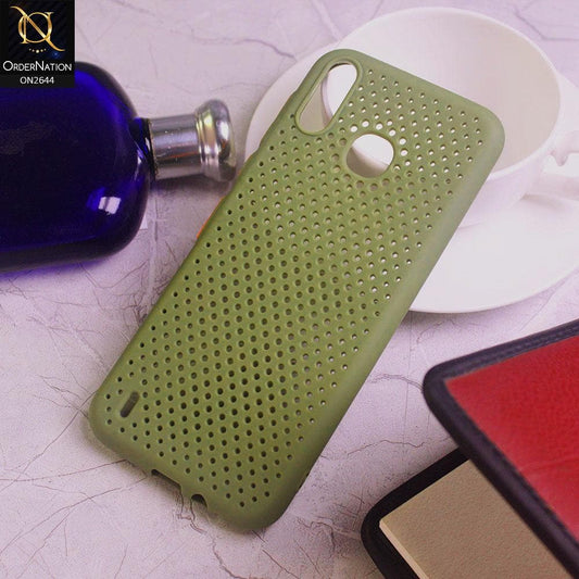 Infinix Smart 4 Cover - Light Green - Cooling Breathing Mesh Soft Rubber Feel Phone Case