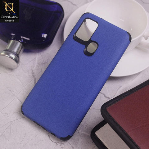 Samsung Galaxy A21s Cover - Blue - Jeans Texture 3D Camera Soft Tpu Case