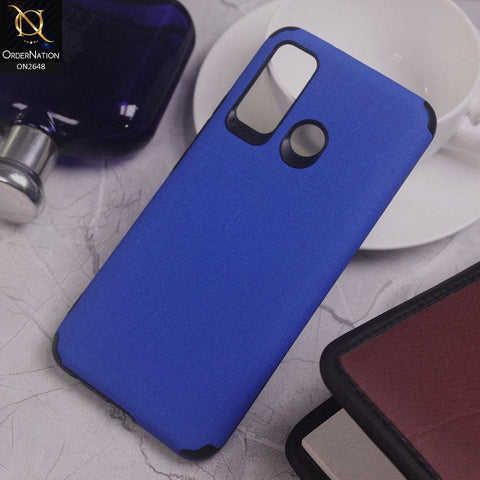 Infinix Hot 9 Pro Cover - Blue - Jeans Texture 3D Camera Soft Tpu Case