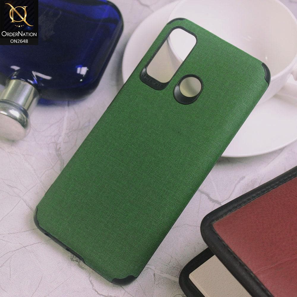 Tecno Spark 5 pro Cover - Green - Jeans Texture 3D Camera Soft Tpu Case