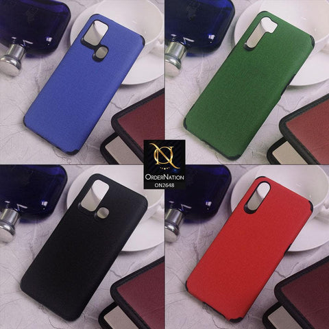 Tecno Spark 4 Cover - Blue - Jeans Texture 3D Camera Soft Tpu Case