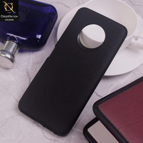 Infinix Note 7 Cover - Black - Jeans Texture 3D Camera Soft Tpu Case