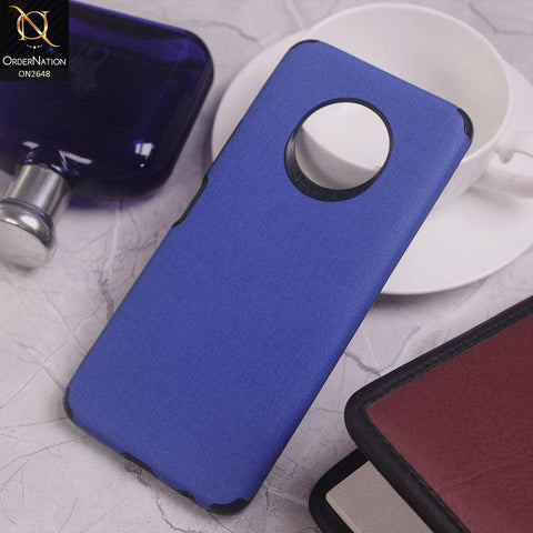 Infinix Note 7 Cover - Blue - Jeans Texture 3D Camera Soft Tpu Case