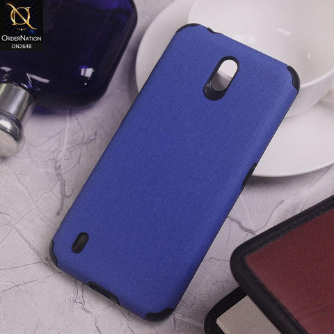 Nokia C1 Cover - Blue - Jeans Texture 3D Camera Soft Tpu Case