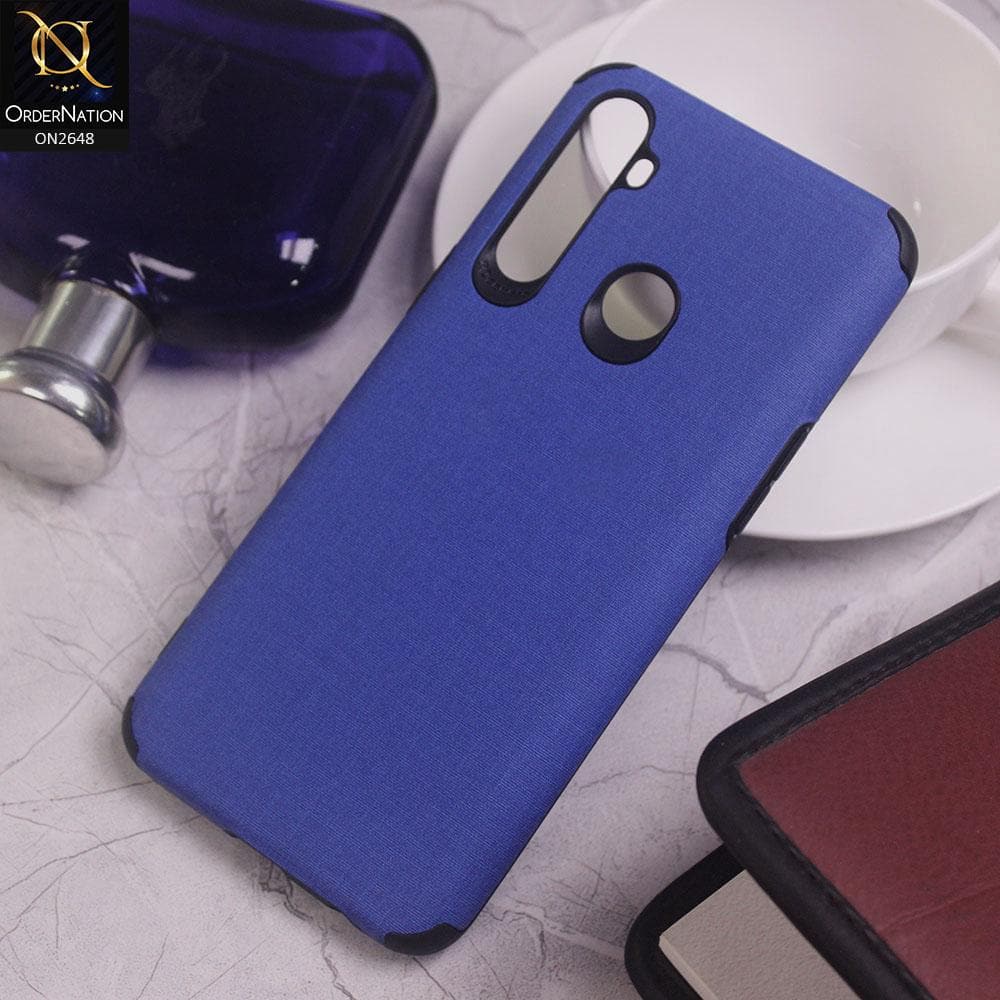 Realme 5 Cover - Blue - Jeans Texture 3D Camera Soft Tpu Case