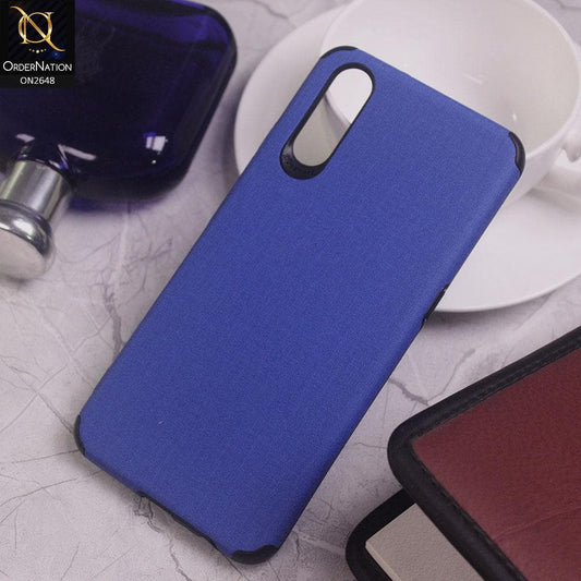 Vivo S1 Cover - Blue - Jeans Texture 3D Camera Soft Tpu Case