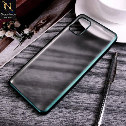 Samsung Galaxy A31 Cover - Green - Matte Colors Look Semi Transparent Soft Case