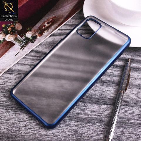 Samsung Galaxy A31 Cover - Royal Blue - Matte Colors Look Semi Transparent Soft Case