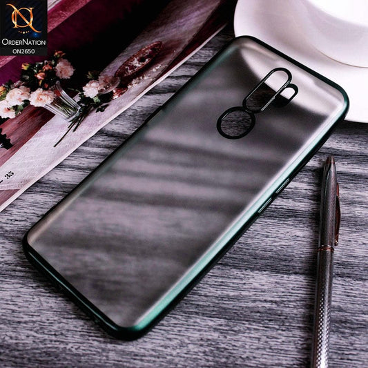 Oppo A5 2020 Cover - Green - Matte Colors Look Semi Transparent Soft Case