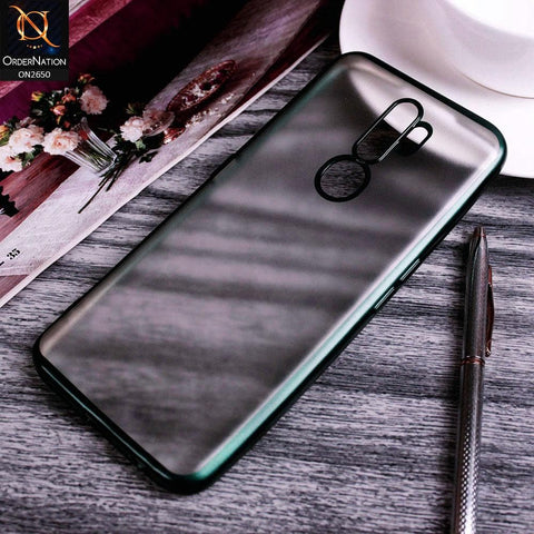 Oppo A9 2020 Cover - Green - Matte Colors Look Semi Transparent Soft Case