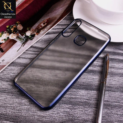 Infinix S4 Cover - Blue - Matte Colors Look Semi Transparent Soft Case