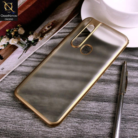 Tecno Camon 15 Premier Cover - Golden - Matte Colors Look Semi Transparent Soft Case