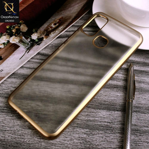 Infinix Hot 9 Play Cover - Golden - Matte Colors Look Semi Transparent Soft Case