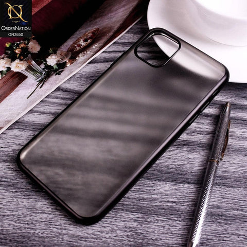 iPhone 11 Pro Cover - Black - Matte Colors Look Semi Transparent Soft Case