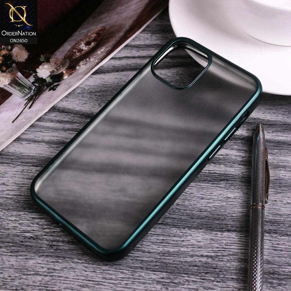 iPhone 12 Mini Cover - Green - Matte Colors Look Semi Transparent Soft Case