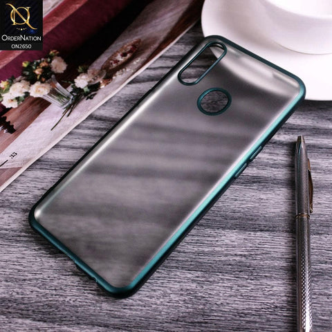 Oppo A31 Cover - Green - Matte Colors Look Semi Transparent Soft Case