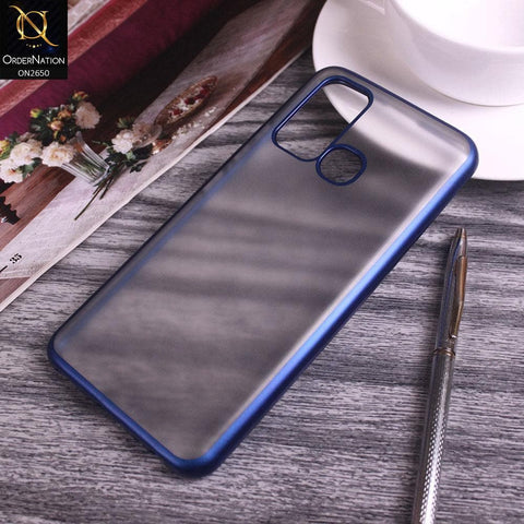 Vivo Y50 Cover - Royal Blue - Matte Colors Look Semi Transparent Soft Case