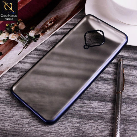 Vivo Y51 (2020 December) Cover - Royal Blue - Matte Colors Look Semi Transparent Soft Case