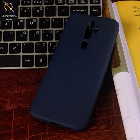 Oppo A5 2020 Cover - Midnight Blue - New Fashion Style Candy Colour Soft Case
