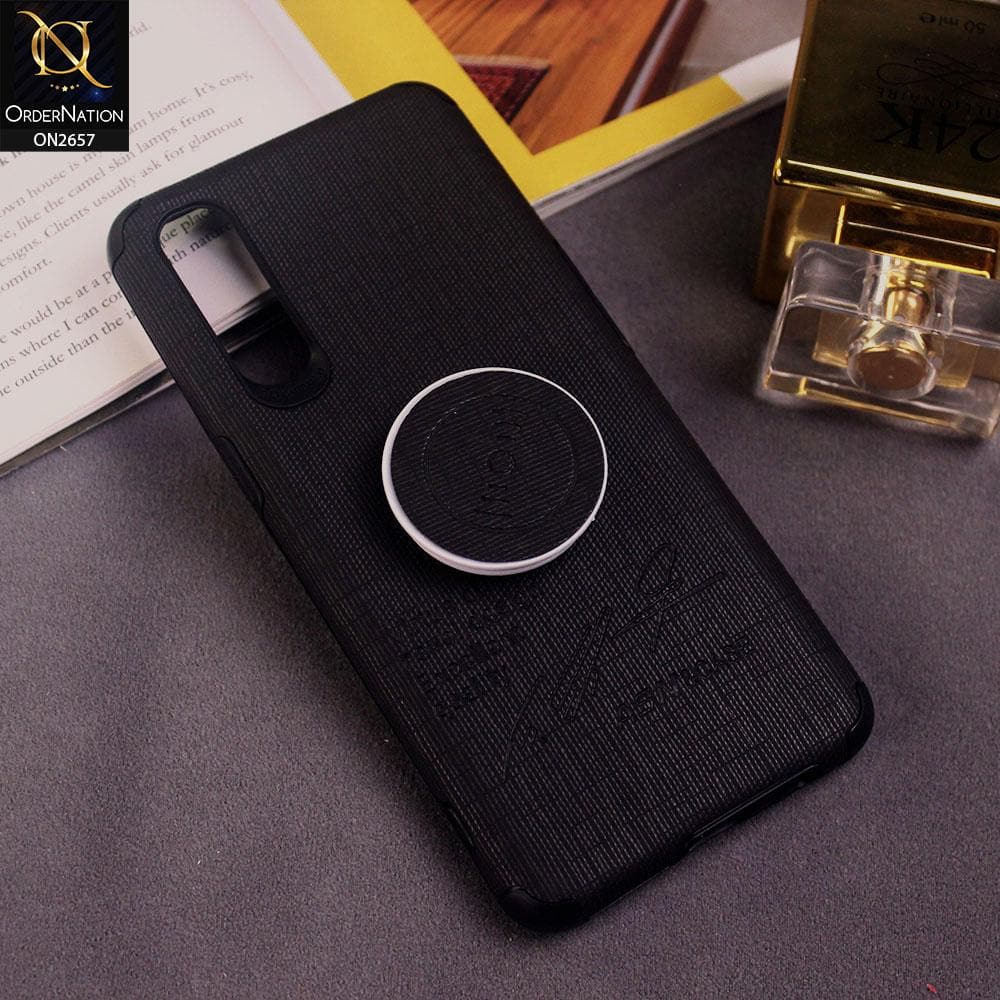 Oppo Reno 3 Pro Cover - Black - New Stylish Fabric Texture Case with Holder