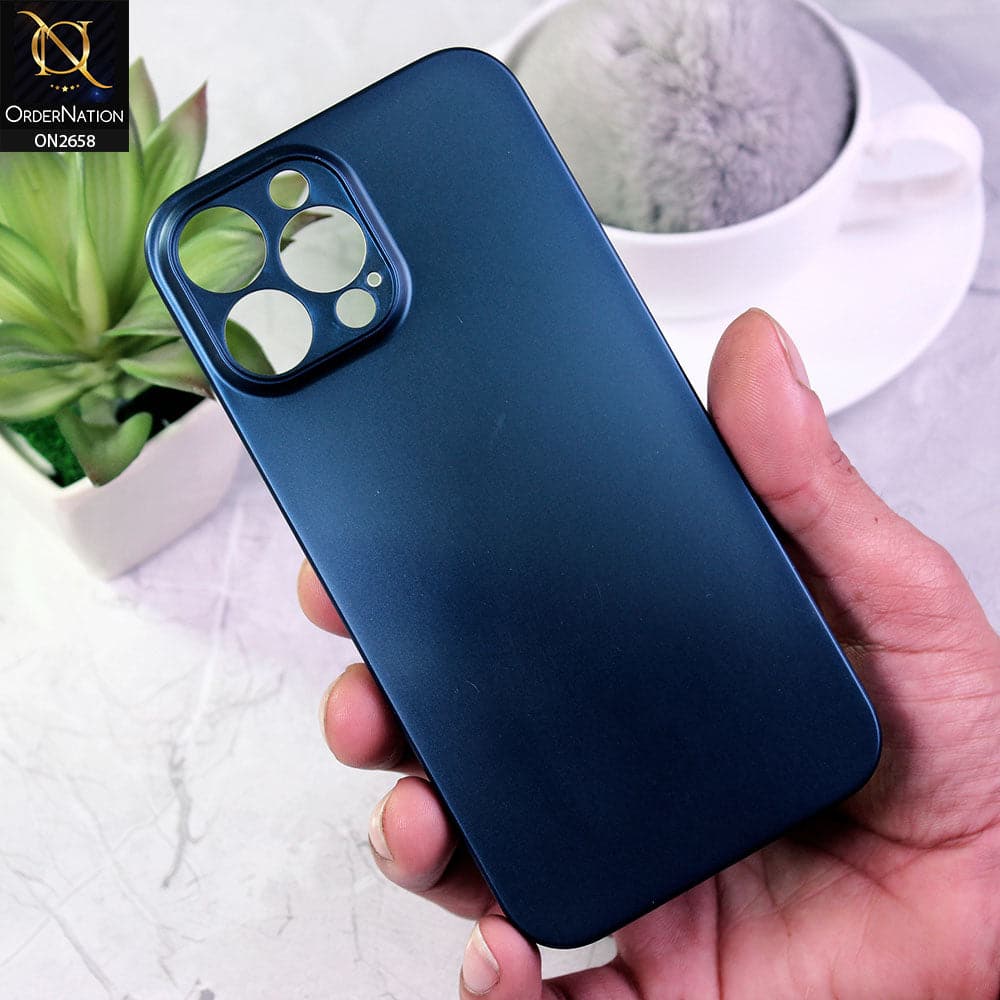 iPhone 13 Pro Max Cover - Royal Blue - Ultra Thin Colored Semi-Transparent Paper Shell Case