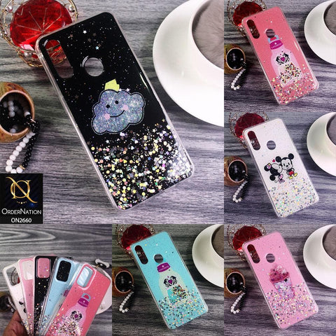 Vivo V19 - Black - Glamorous Look Glitter Shine Tpu Case - Glitter Does Not Move