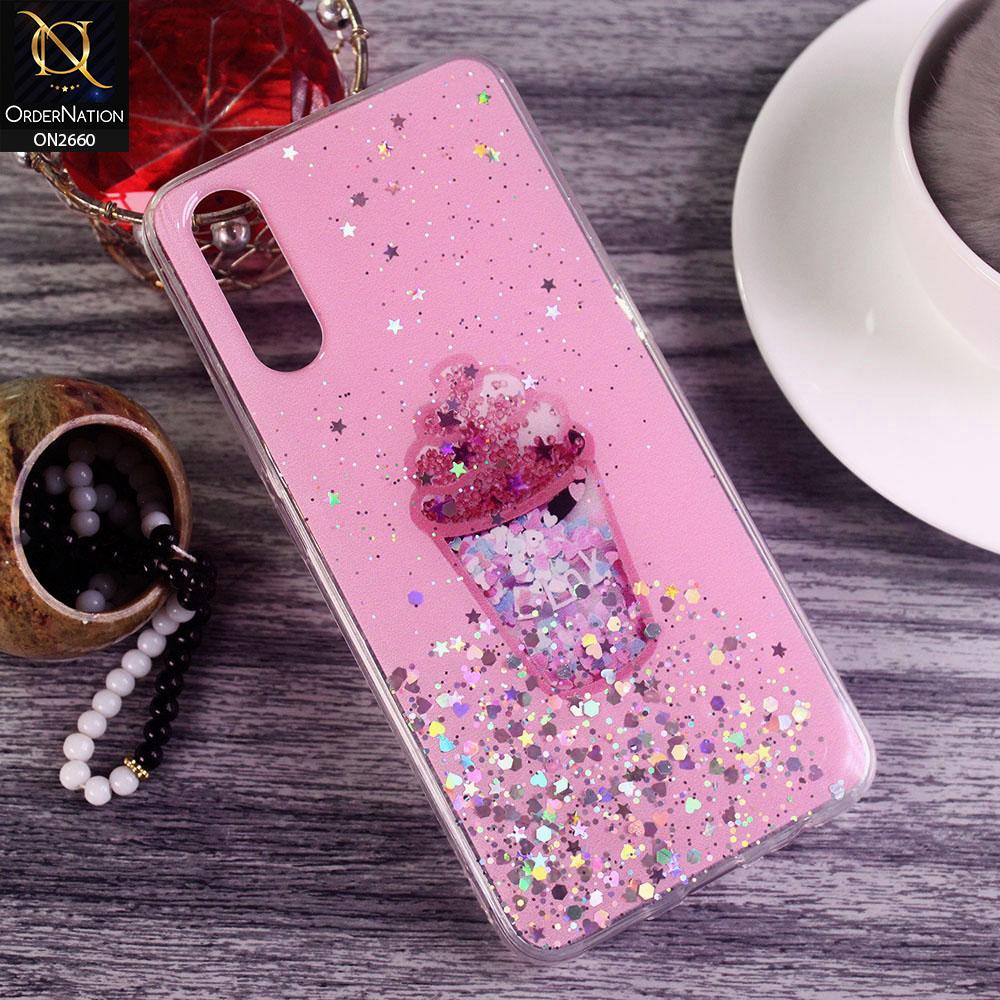 Vivo S1 - Light Pink - Glamorous Look Glitter Shine Tpu Case - Glitter Does Not Move