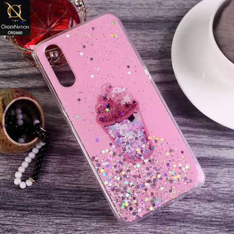 Vivo S1 - Light Pink - Glamorous Look Glitter Shine Tpu Case - Glitter Does Not Move