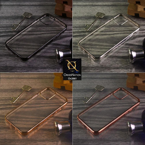 iPhone 11 Pro Max - Black - Soft Electroplated Colorful Borders Case