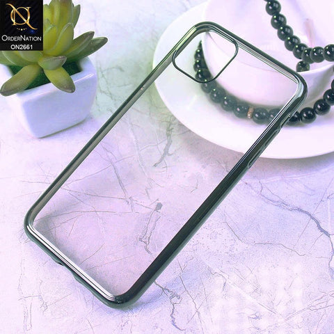 iPhone 11 Pro Max Cover - Green - Soft Electroplated Colorful Borders Case