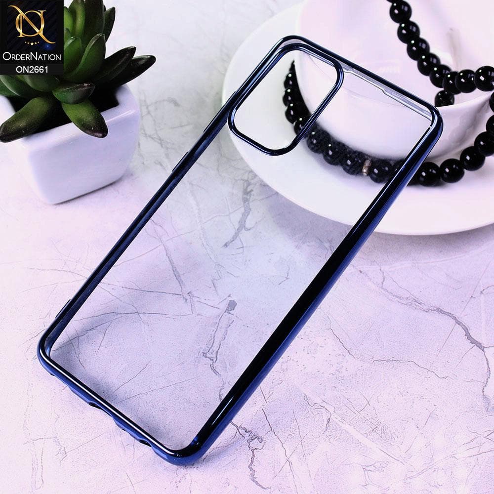 Samsung Galaxy A32 Cover - Blue - Soft Electroplated Colorful Borders Case