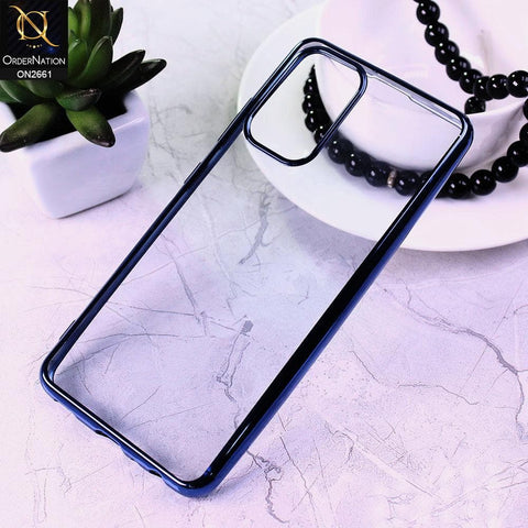 Samsung Galaxy A32 Cover - Blue - Soft Electroplated Colorful Borders Case