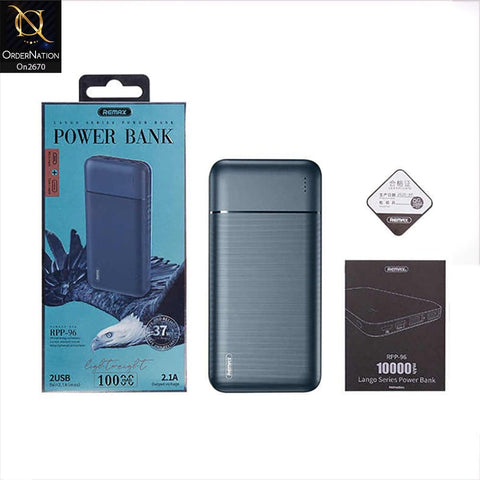 Power Bank - White - Remax RPP-96 10000mAH Power Bank, Dual 2.1A, Proda Power Bank For Xiaomi Samsung IPhone Huawei Aukey Anker PD-39