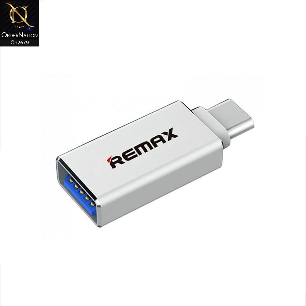 Silver - Remax Type-C RA-OTG1 Adapter RA-OTG1-C