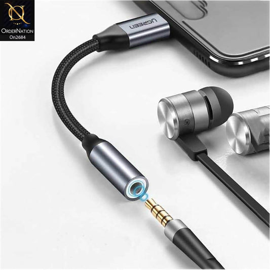 Black - UGREEN 30632 USB C To 3.5mm Aux Female Audio Cable