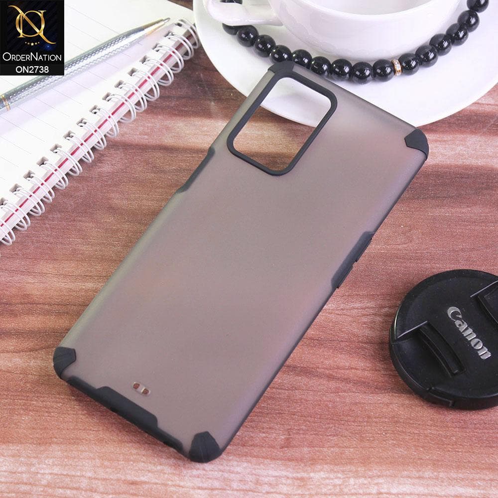 Oppo A54 4G Cover - Black - New Semi Transparent Matte Anti-Drop Camera Protection Case