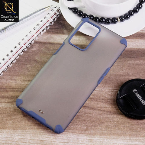 Oppo A54 4G Cover - Blue - New Semi Transparent Matte Anti-Drop Camera Protection Case