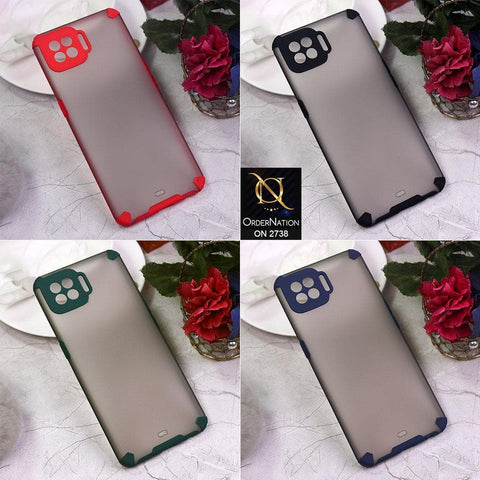 Oppo A95 4G Cover - Blue - New Semi Transparent Matte Anti-Drop Camera Protection Case