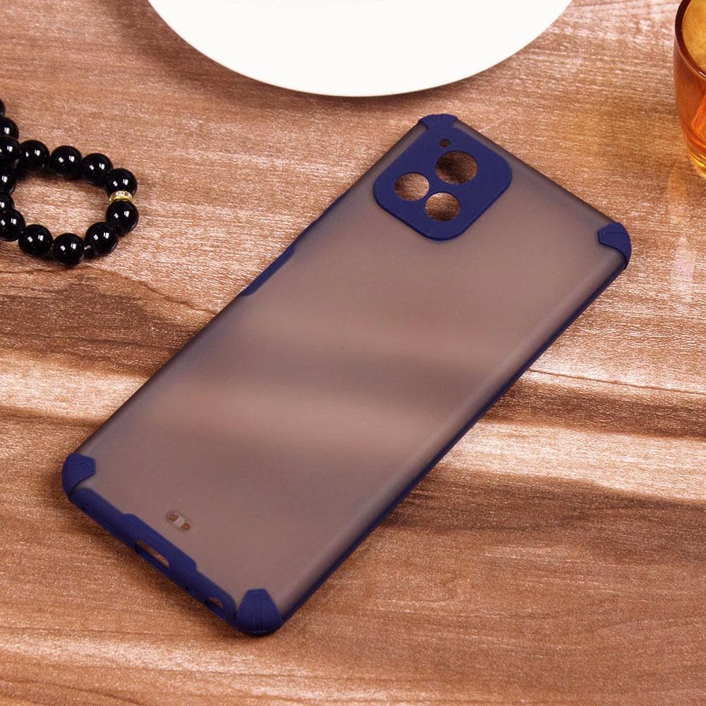 Vivo Y31s - Blue - New Semi Transparent Matte Anti-Drop Camera Protection Case
