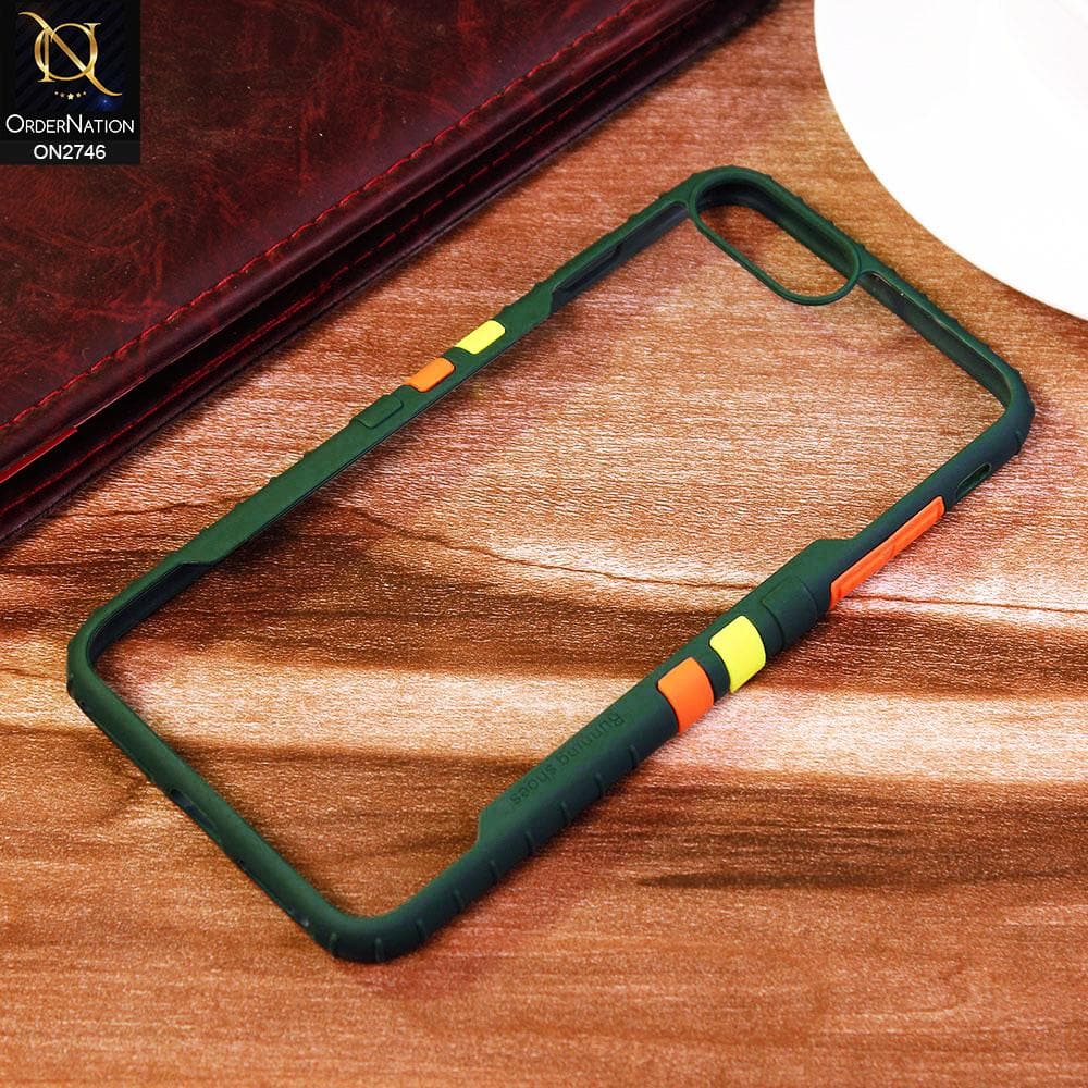 iPhone 6s Plus / 6 Plus Cover - Green - New Designer Sporty Look Transparent Soft Shell Case