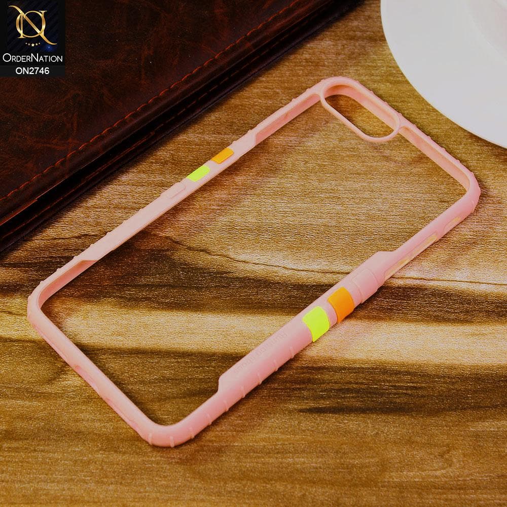 iPhone 6s Plus / 6 Plus Cover - Pink - New Designer Sporty Look Transparent Soft Shell Case