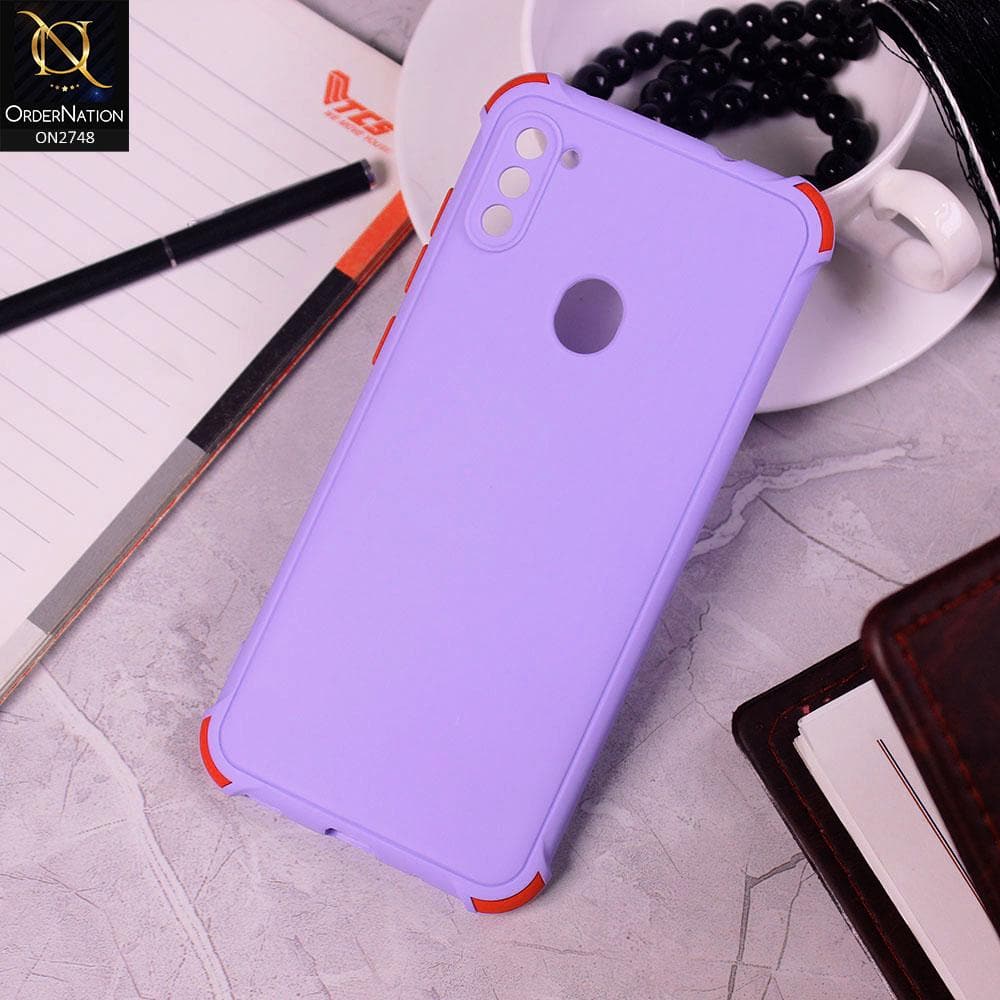 Samsung Galaxy A11 Cover - Purple - Soft New Stylish Matte Look Case