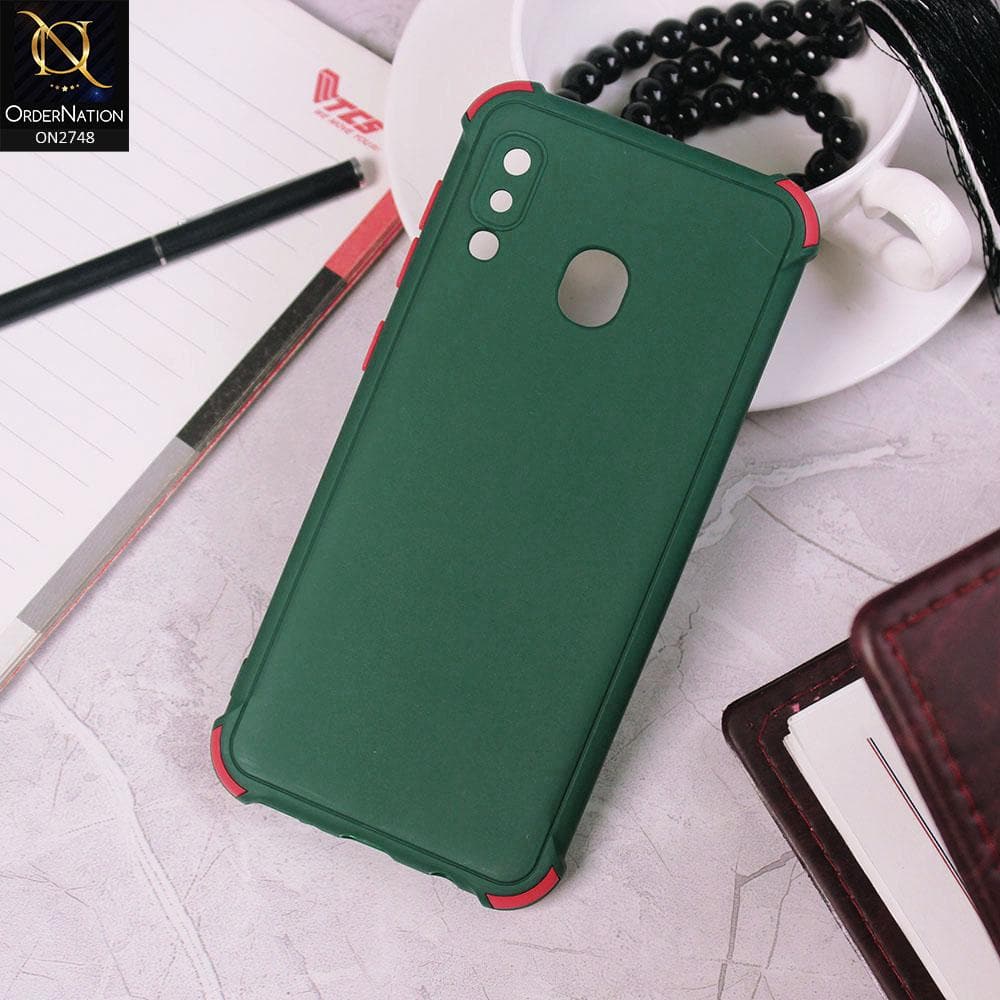 Samsung Galaxy A30 Cover - Dark Green - Soft New Stylish Matte Look Case