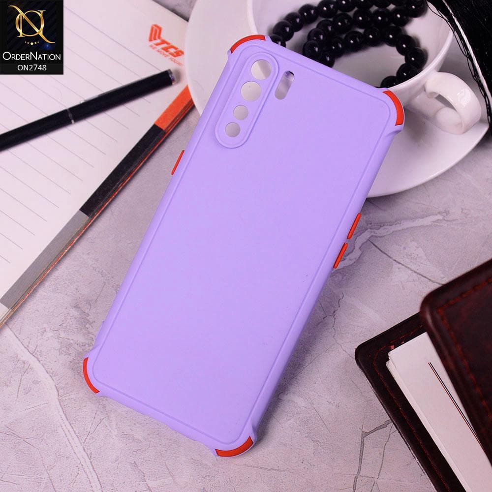 Oppo A91 Cover - Purple - Soft New Stylish Matte Look Case