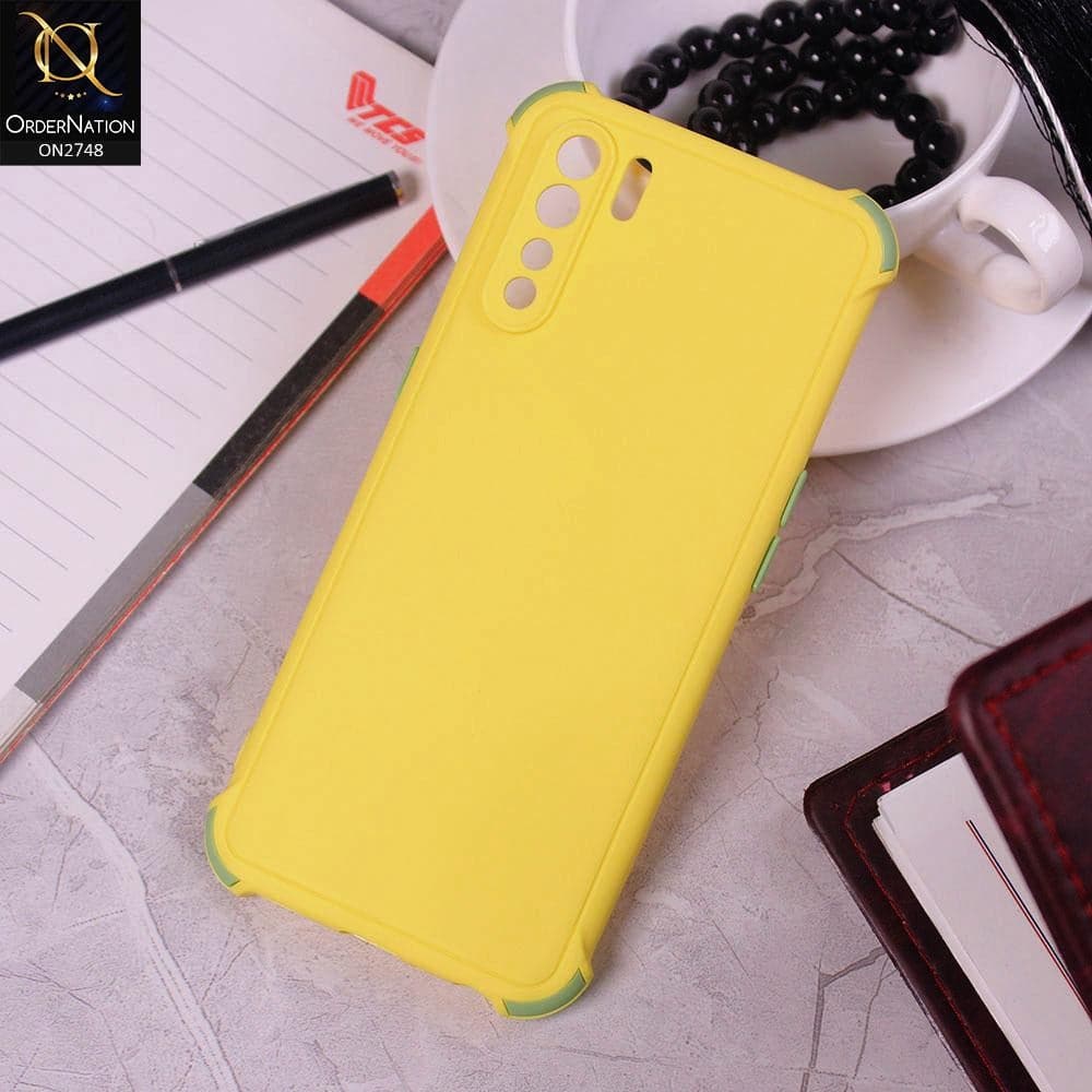 Oppo F15 Cover - Yellow - Soft New Stylish Matte Look Case