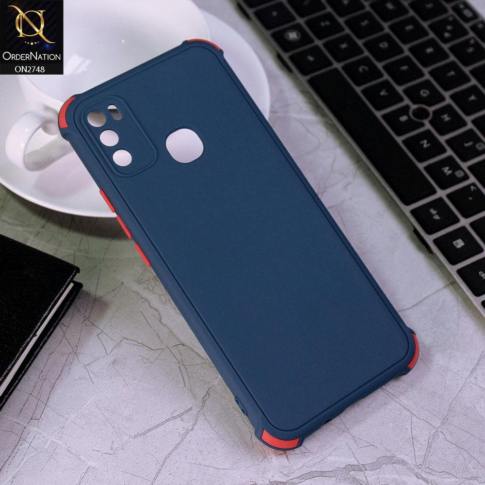 Infinix Hot 9 Play Cover Deep Blue Soft New Stylish Matte Look Cas infinix-hot-9-play-cover-deep-blue-soft-new-stylish-matte-look-cas