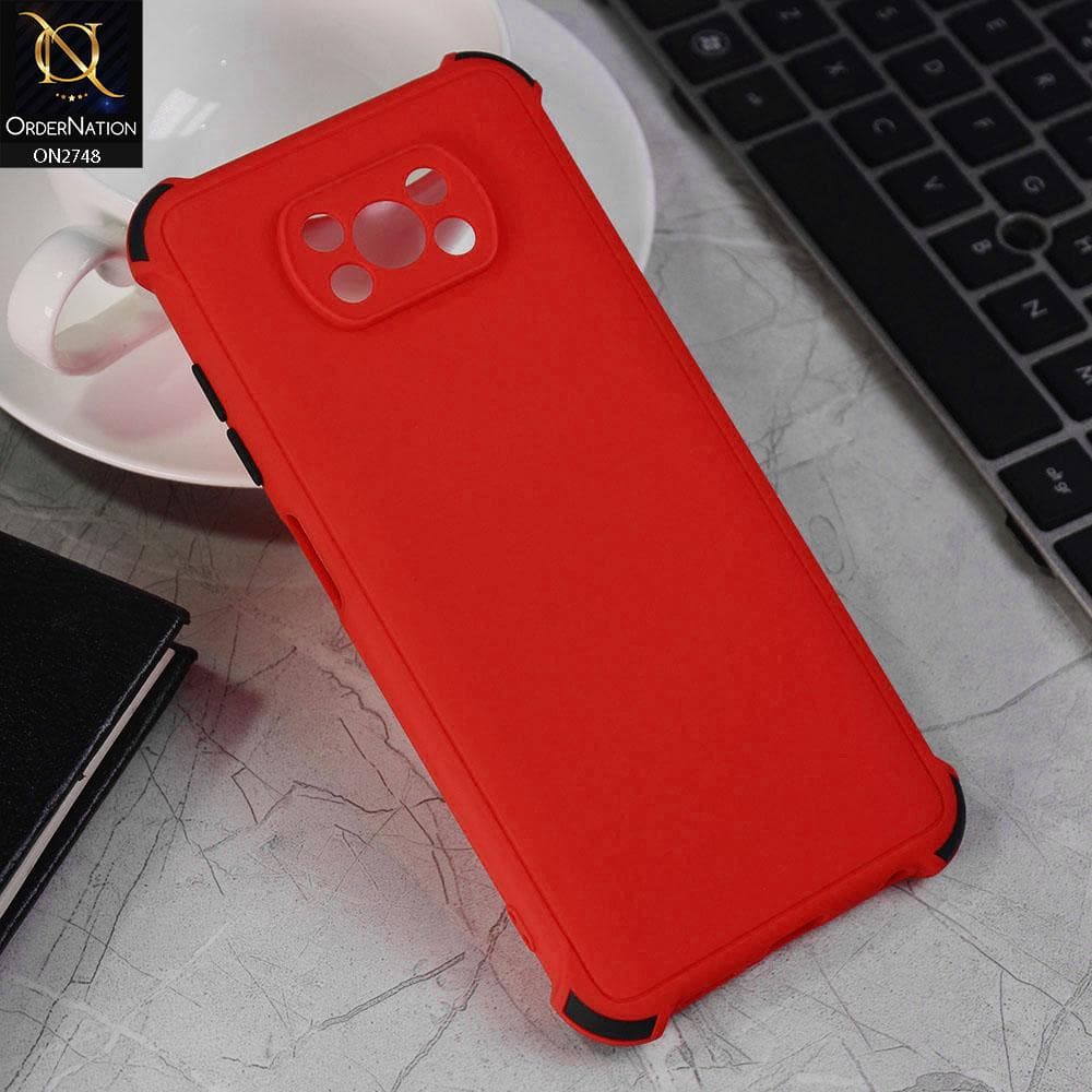 Xiaomi Poco X3 Cover - Red - Soft New Stylish Matte Look Case