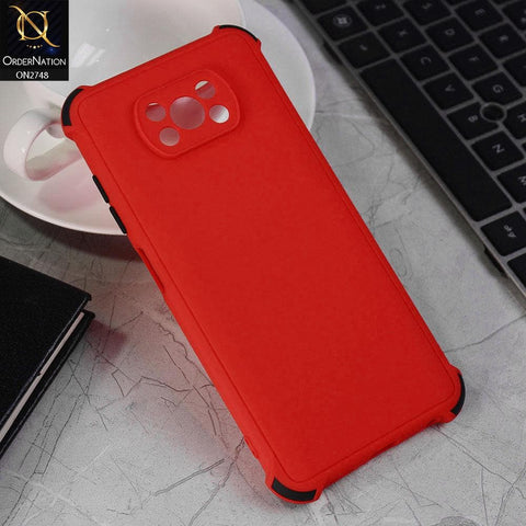 Xiaomi Poco X3 Cover - Red - Soft New Stylish Matte Look Case